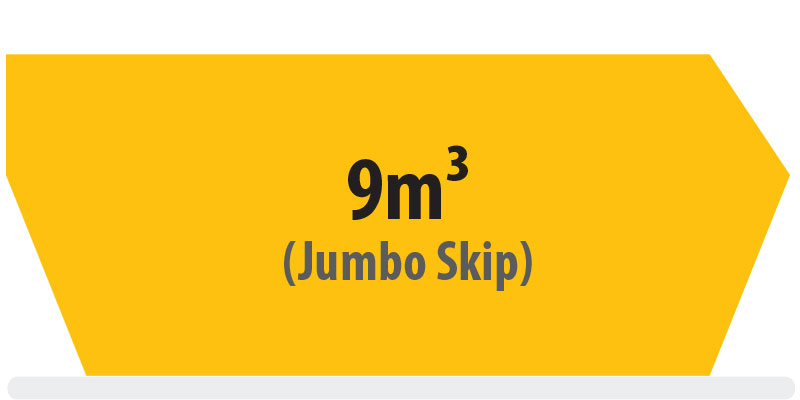 9m jumbo large skip bin for hire