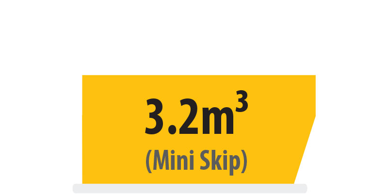 3.2m mini skip bin for hire